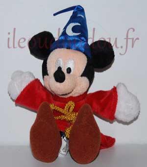 Peluche souris Mickey magicien rouge et bleu Disneyland Resort Paris Disney Baby