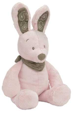 Peluche lapin rose foulard marron Nicotoy, Simba Toys (Dickie)