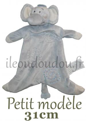 Doudou éléphant gris - petit modèle Kimbaloo - La Halle, Brioche