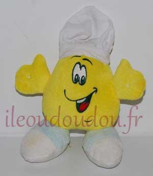 Doudou mascotte pomme de terre jaune bleue et blanche La Pataterie Marques diverses