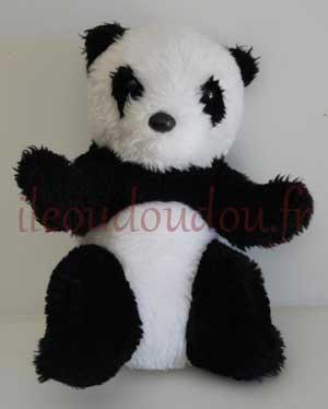 Peluche panda noir et blanc Boulgom, Vintage