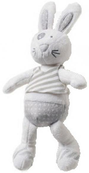 Peluche lapin gris et blanc rayé  TAO (Tape à l'oeil)
