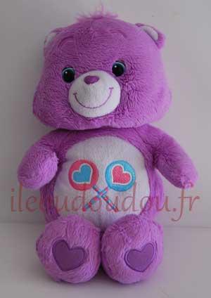 Groscadeau peluche Bisounours violet Bisounours Care Bear, Hasbro, Vintage