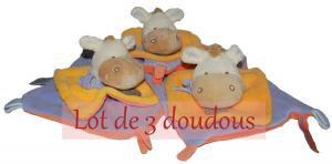 Doudou âne Graine de doudou jaune orange et bleu - DC2288 Doudou et compagnie