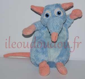 Peluche rat bleu, gris et rose Ratatouille Nicotoy, Disney Baby