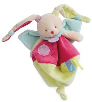 Doudou lapin Gourmandises rose et vert - BN0126 Baby Nat