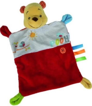 Doudou Winnie rectangle rouge Pooh Disney Baby, Nicotoy, Simba Toys (Dickie)