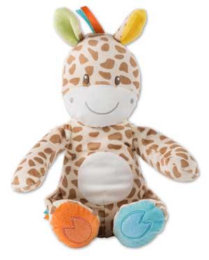 Peluche girafe marron, bleu et orange Nicotoy, Simba Toys (Dickie)