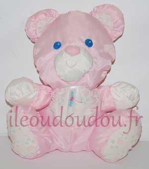 Ours rose et blanc *Puffalump* Fisher Price