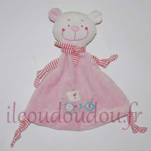 Doudou ours rose triangle MGM Dodo d'amour