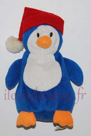 Pingouin peluche bleu, blanc, orange et rouge Marques diverses, Graine d'éveil