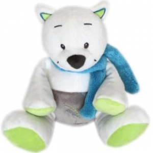 Peluche Léon renard chat blanc GRAND MODÈLE Doukidou