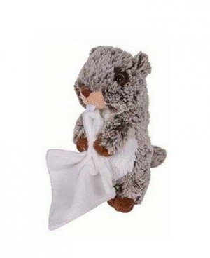 Peluche marmotte marron, gris et blanc OH Studio HO2481 Histoire d'ours, Oh Studio!
