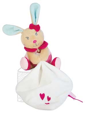 Doudou lapin Perle rose BN090 Baby Nat