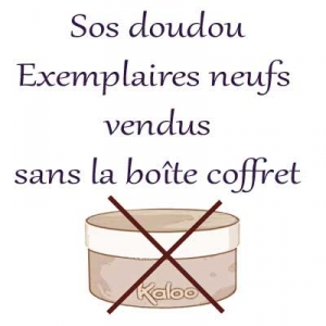 Doudou ours bleu Kaloo Team Même pas peur sos