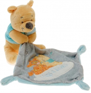 Peluche Winnie l'ourson avec un mouchoir Hugs & Wishes Disney Baby, Nicotoy