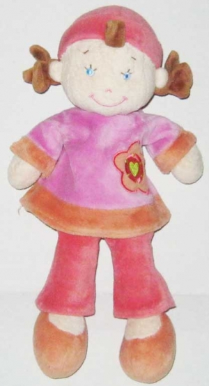 Peluche Fisher Price Vintage 1984 – Doudou Poupée Rose, Référence 1352