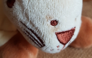 Peluche tigre marron et crème