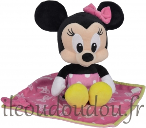 Minnie peluche avec couverture Disney Baby, Nicotoy, Simba Toys (Dickie)