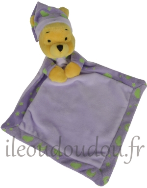 Doudou Winnie violet phosphorescent Disney Baby, Nicotoy, Simba Toys (Dickie)