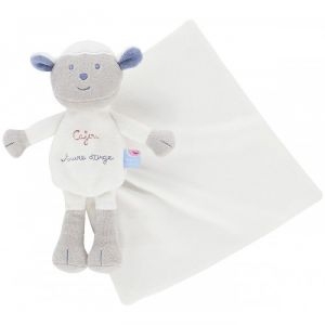 Doudou mouton Cajou gris et blanc Sucre d'Orge