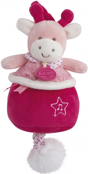 Vache musicale rose et blanc DC3045 Doudou et compagnie