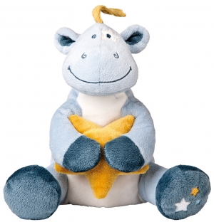 Cheval Lucien peluche musicale bleue Noukie's