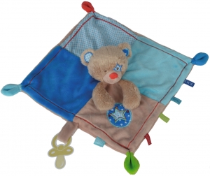 Doudou ours Lief! Lifestyle marron bleu Simba Toys (Dickie), Nicotoy, Lief Lifestyle