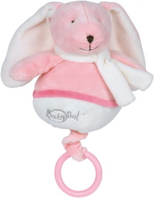 Lapin rose peluche musicale Layette BN033 Baby Nat