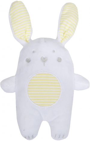 Peluche lapin jaune et blanc Grain de blé