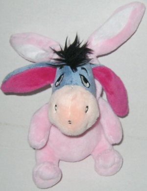Peluche âne Bourriquet déguisé en lapin rose Disney Baby, Nicotoy, Simba Toys (Dickie)
