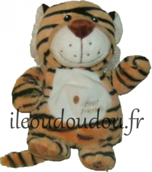 Marionnette tigre marron noir blanc Best friends Nicotoy, Simba Toys (Dickie)