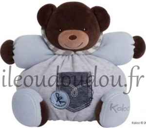 Peluche ours Costaud Blue Denim patapouf Kaloo