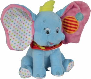 Peluche éléphant Dumbo bleu et rose étoiles Disney Baby, Nicotoy, Simba Toys (Dickie)