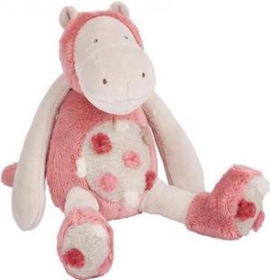 Peluche ippopotame rose Les Zazous Petit modèle Moulin Roty