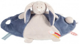 Doudou Wapi lapin bleu et beige Noukie's
