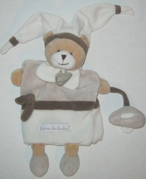 Doudou ours marron marionnette Graine de doudou Doudou et compagnie