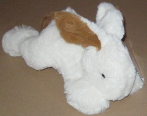 Peluche lapin couché blanc et marron 26 cm Nicotoy, Simba Toys (Dickie)