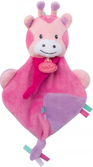Doudou girafe rose violet Les Copains BN0232 Baby Nat