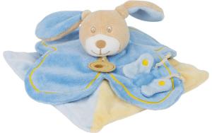 Doudou lapin Milo bleu et jaune papillon  Baby Nat
