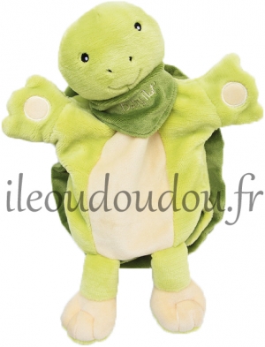 Grenouille doudou marionnette verte BN0283 Baby Nat