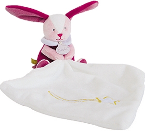 Doudou lapin Les Comètes BN0311 rose Baby Nat