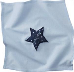Doudou plat carré bleu décor d'étoiles, mon Doudou... TAO (Tape à l'oeil)