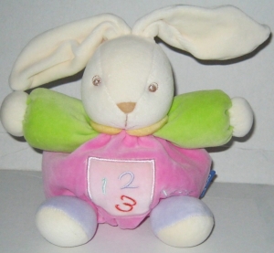 Doudou lapin 123 rose Kaloo