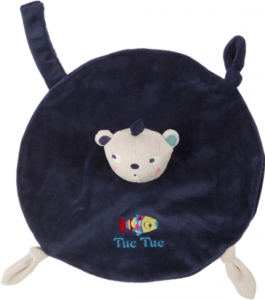 Doudou ours bleu marine rond Tuc Tuc