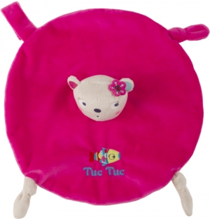 Doudou ours rose rond Tuc Tuc