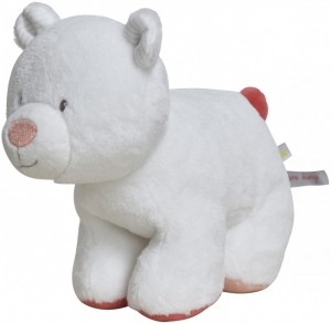 Peluche ours blanc et rose Sucre d'Orge