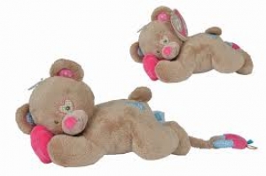 Peluche ours musical rose, bleu et marron Lief! Lief Lifestyle, Simba Toys (Dickie), Nicotoy