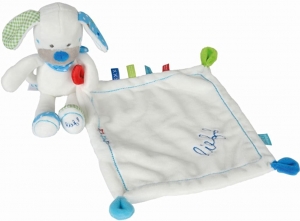 Peluche chien blanc et bleu avec mouchoir Lief! Lief Lifestyle, Simba Toys (Dickie), Nicotoy