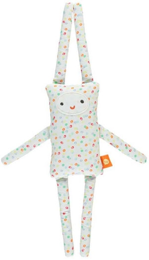 Peluche lapin blanc et multicolore DPAM (Du Pareil Au Même)